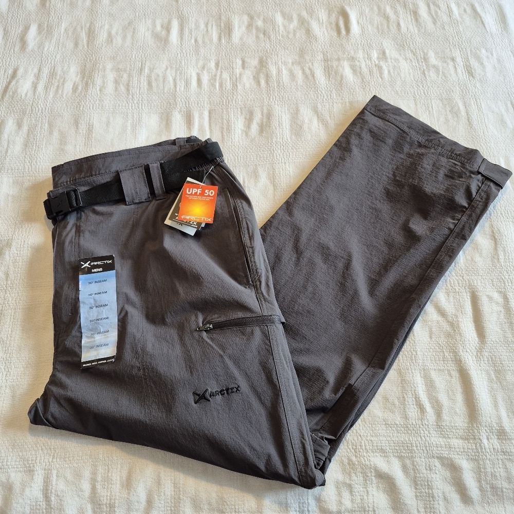 Arctix men's size XX Large X 30 Inseam Charcoal gray convertible Trail Pants NWT